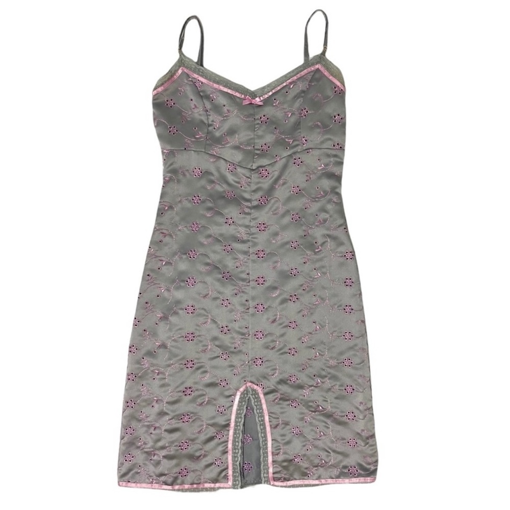 Vintage 90s Betsey Johnson Delicate Floral Lace Dress